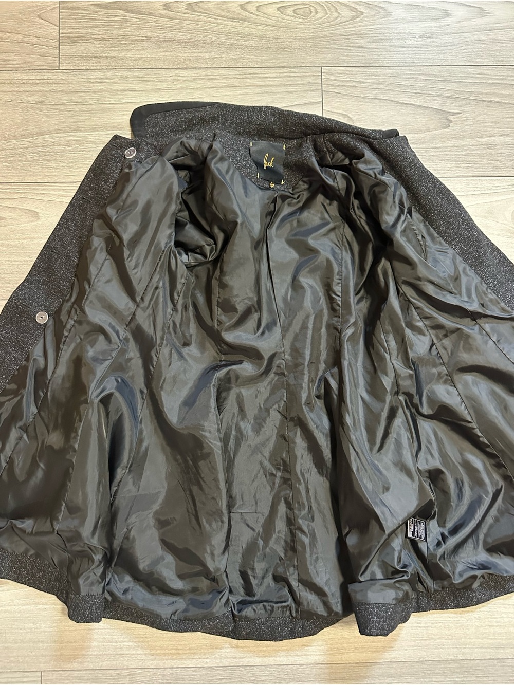 Jack by BB Dakota Dark Charcoal Military Coat Pea Coat Academia Size Small - Picture 11 of 13